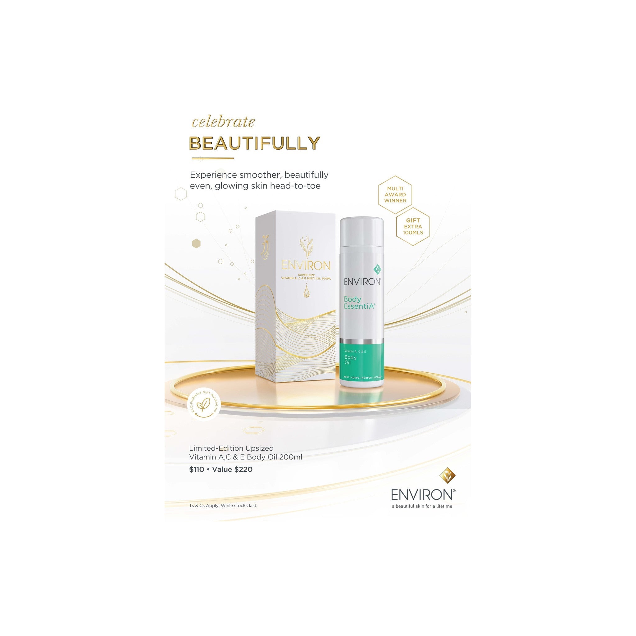 Environ Festive Vitamin A, C & E Body Oil 200ml